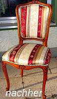 Italienischer Stuhl komplett restauriert und mit edlem Polsterstoff klassisch bezogen